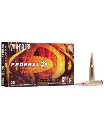 Federal F708FS2 Fusion7mm-08Rem 120gr Bonded Soft Point 20 Per Box/10 Case