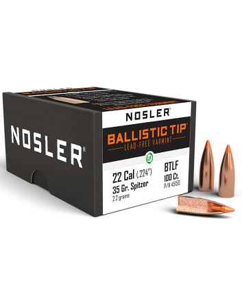 Nosler 45150 Ballistic Tip22Cal 35gr Ballistic Tip Lead Free 100/Box