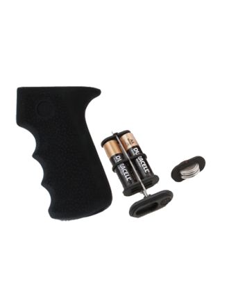 Hogue 74010 Rubber GripCobblestone Black Rubber with Finger Grooves &amp; Storage for AK-47, AK-74 (Batteries Not Included)