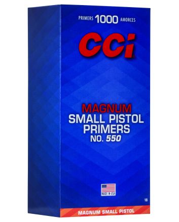 CCI 0018 Magnum Pistol No. 550 Small Pistol Multi Caliber Handgun 1000/Box