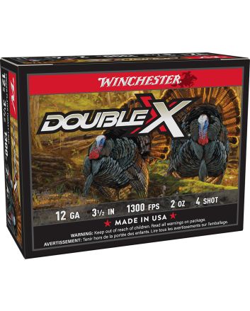 Winchester Ammo STH12354 Double X High Velocity Turkey 12Gauge 3.50" 2oz 4Shot 10 Per Box/10 Case