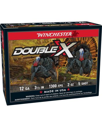 Winchester Ammo STH12355 Double X High Velocity Turkey 12Gauge 3.50" 2oz 5Shot 10 Per Box/10 Case