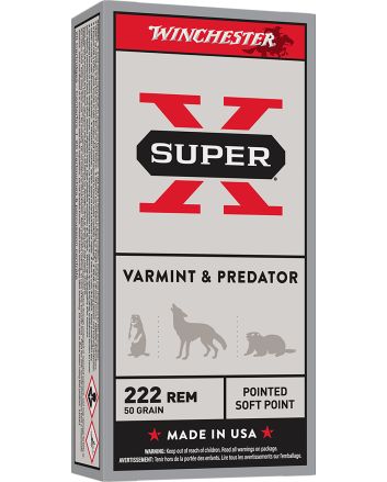 Winchester Ammo X222R Super X222Rem 50gr Jacketed Soft Point 20 Per Box/10 Case