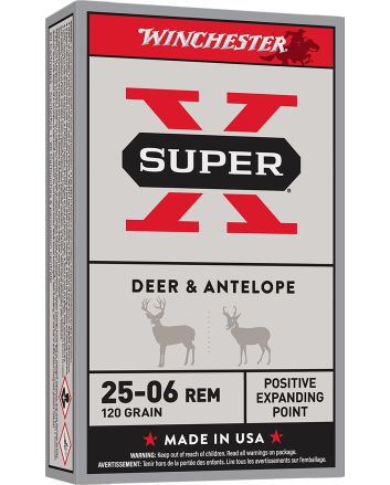 Winchester Ammo X25062 Super X25-06Rem 120gr Positive Expanding Point 20 Per Box/10 Case