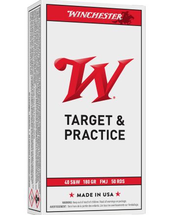 Winchester Ammo Q4238 USA40S&amp;W 180gr Full Metal Jacket 50 Per Box/10 Case