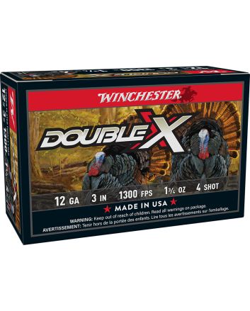 Winchester Ammo STH1234 Double X High Velocity Turkey 12Gauge 3" 1 3/4oz 4Shot 10 Per Box/10 Case