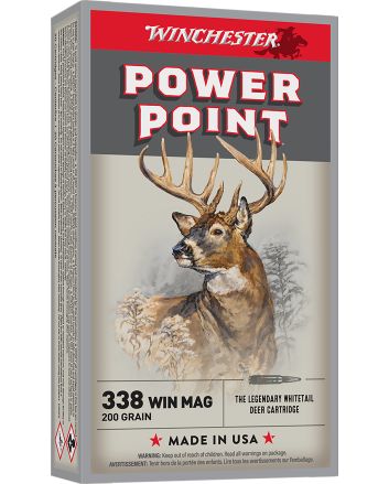 Winchester Ammo X3381 Power-Point338WinMag 200gr 20 Per Box/10 Case