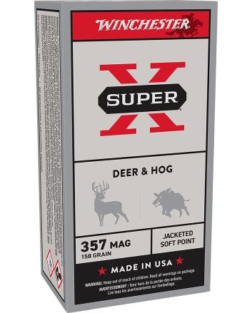 Winchester Ammo X3575P Super X357Mag 158gr Jacketed Soft Point 50 Per Box/10 Case