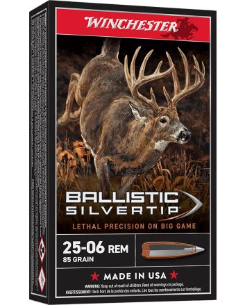 Winchester Ammo SBST2506A Ballistic Silvertip25-06Rem 85gr Fragmenting Polymer Tip 20 Per Box/10 Case