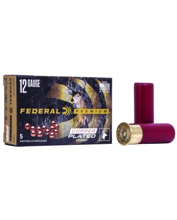 Federal P15600 Premium Magnum 12Gauge 2.75" 12Pellets 1 1/2oz 00BuckShot 5 Per Box/50 Case