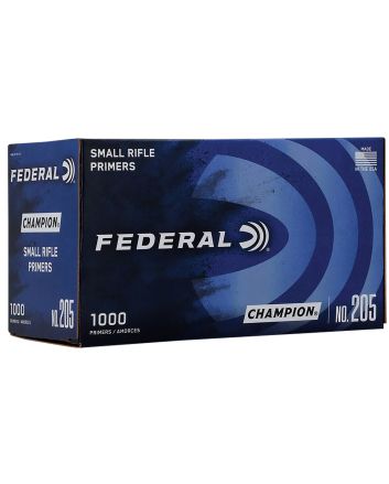 Federal 205 Champion Small Rifle Multi Caliber 1000 Per Box/5 Case