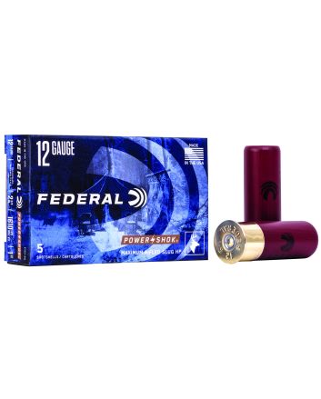 Federal F127RS Power-Shok Shotshell 12Gauge 2.75" 1oz RifledSlug Shot 5 Per Box/50 Case