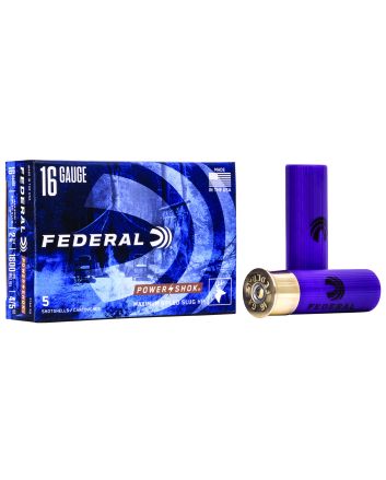 Federal F164RS Power-Shok Shotshell 16Gauge 2.75" 7/8oz RifledSlug Shot 5 Per Box/50 Case