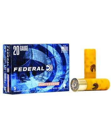 Federal F203RS Power-Shok20Gauge 2.75" 3/4oz Rifled SlugShot 5 Per Box/50 Case
