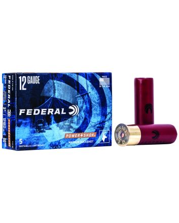 Federal F13100 Power-Shok Magnum 12Gauge 3" 1 7/8oz 00BuckShot 5 Per Box/50 Case