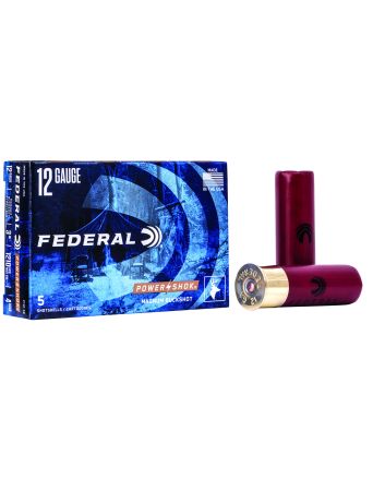 Federal F1314B Power-Shok Magnum 12Gauge 3" 41Pellets 1 15/16oz 4BuckShot 5 Per Box/50 Case