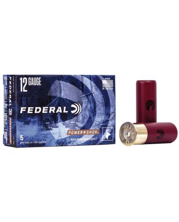 Federal F127000 Power-Shok Magnum 12Gauge 2.75" 8Pellets 000BuckShot 5 Per Box/50 Case