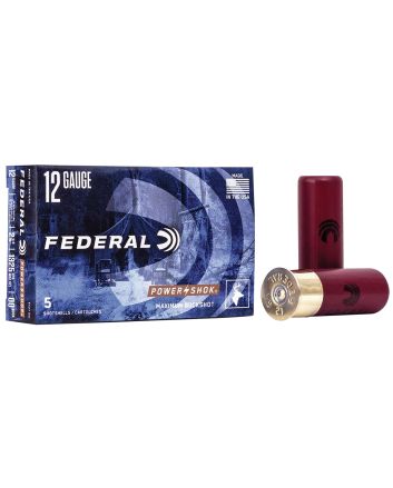 Federal F12700 Power-Shok Magnum 12Gauge 2.75" 9Pellets 1 3/16oz 00BuckShot 5 Per Box/50 Case