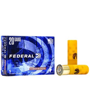 Federal F2033B Power-Shok Magnum 20Gauge 2.75" 20Pellets 1oz 3BuckShot 5 Per Box/50 Case