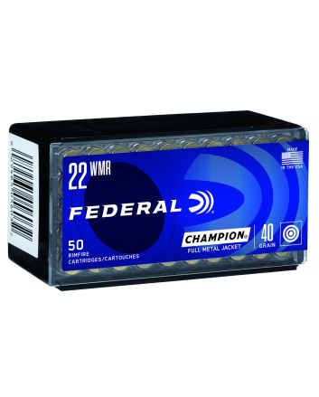 Federal 737 Champion Training Rimfire 22WMR 40gr Full Metal Jacket 50 Per Box/60 Case