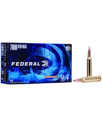 Federal 7RA Power-Shok7mmRemMag 150gr Jacketed Soft Point 20 Per Box/10 Case