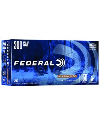 Federal 300A Power-Shok300Savage 150gr Jacketed Soft Point 20 Per Box/10 Case