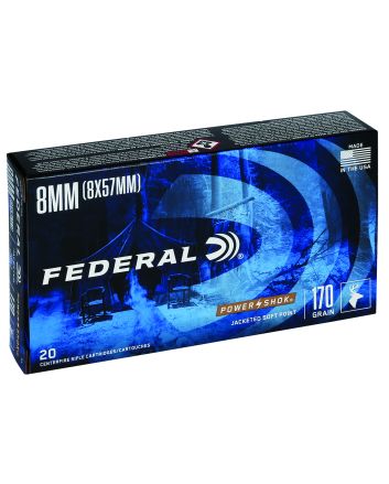 Federal 8A Power-Shok8mmMauser 170gr Jacketed Soft Point 20 Per Box/10 Case