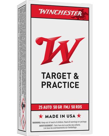 Winchester Ammo Q4203 USA25ACP 50gr Full Metal Jacket 20 Per Box/10 Case
