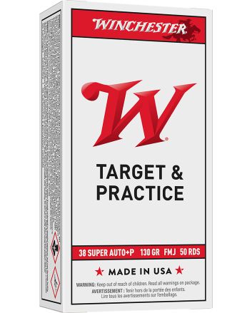 Winchester Ammo Q4205 USA38Super+P 130gr Full Metal Jacket 50 Per Box/10 Case