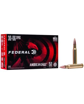 Federal AE3006N American Eagle Rifle 30-06Springfield 150gr Full Metal Jacket Boat Tail 20 Per Box/25 Case