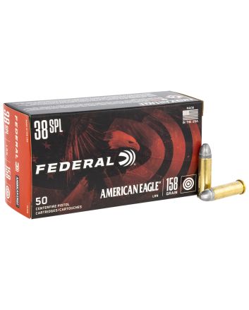 Federal AE38B American Eagle Handgun 38Special 158gr Lead Round Nose 50 Per Box/20 Case