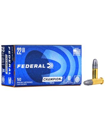 Federal 510 Champion Training Rimfire 22LR 40gr Lead Round Nose 50 Per Box/100 Case