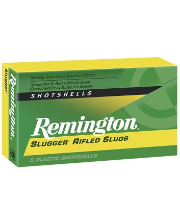 Remington Ammunition 20302 Slugger12 Gauge 2.75" 1 oz Rifled Slug Shot 5 Per Box/ 50 Cs