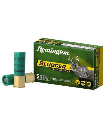 Remington Ammunition 20300 Slugger12 Gauge 2.75" 1 oz Rifled Slug Shot 5 Per Box/ 50 Cs