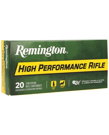 Remington Ammunition 21303 High Performance Rifle 222Rem 50gr Pointed Soft Point 20 Per Box/10 Case