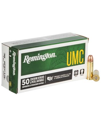 Remington Ammunition 23730 UMC38Special 130gr Full Metal Jacket 50 Per Box/10 Case