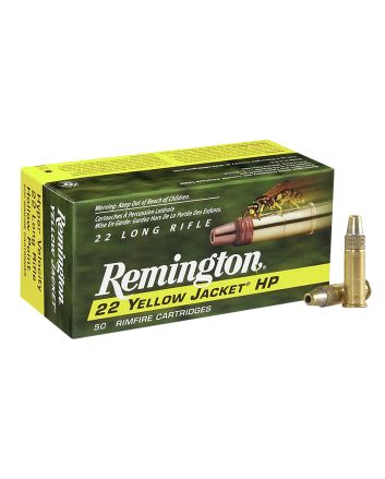 Remington Ammunition 21074 Yellow Jacket Rimfire 22LR 33gr Truncated Cone Hollow Point 50 Per Box/100 Case