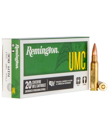 Remington Ammunition 23715 UMC308Win 150gr Full Metal Jacket 20 Per Box/10 Case