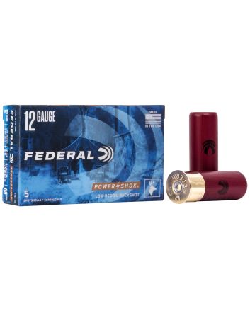 Federal H13200 Power-Shok Low Recoil 12Gauge 2.75" 9Pellets 1 3/16oz 00BuckShot 5 Per Box/50 Case