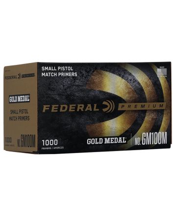 Federal GM100M Gold Medal Premium Small Pistol Multi Caliber Handgun 1000 Per Box/5 Case