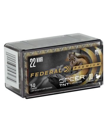 Federal P765 Premium Varmint &amp; Predator 22WMR 30gr Speer TNT Hollow Point 50 Per Box/60 Case