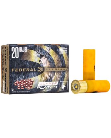 Federal P2563B Premium Magnum 20Gauge 2.75" 20Pellets 1 1/8oz 3BuckShot 5 Per Box/50 Case