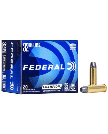 Federal C32HRA Champion Training 32H&amp;R Mag 95gr Lead Semi Wadcutter 20 Per Box/25 Case