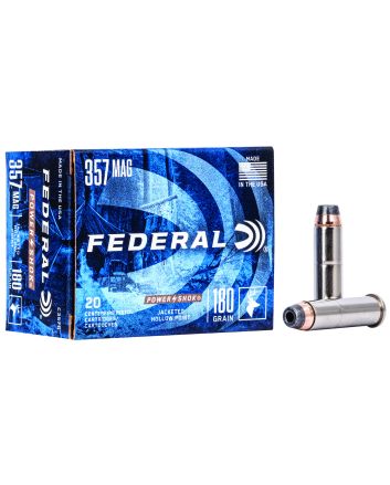 Federal C357G Power-Shok Handgun 357Mag 180gr Jacketed Hollow Point 20 Per Box/25 Case