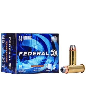 Federal C44A Power-Shok Handgun 44RemMag 240gr Jacketed Hollow Point 20 Per Box/25 Case