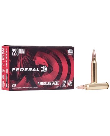 Federal AE223N American Eagle Rifle 223Rem 62gr Full Metal Jacket Boat Tail 20 Per Box/25 Case