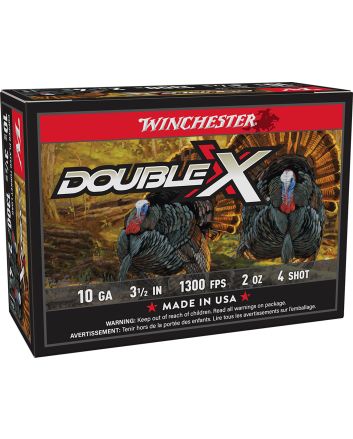 Winchester Ammo STH104 Double X High Velocity Turkey 10Gauge 3.50" 2oz 4Shot 10 Per Box/10 Case