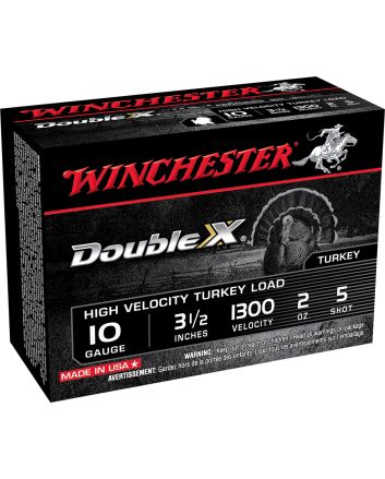 Winchester Ammo STH105 Double X High Velocity Turkey 10Gauge 3.50" 2oz 5Shot 10 Per Box/10 Case