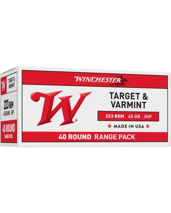 Winchester Ammo USA2232 USA223Rem 45gr Jacketed Hollow Point 40 Per Box/10 Case