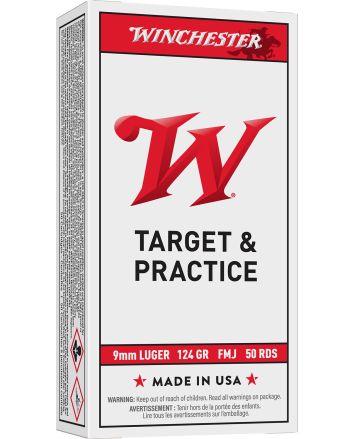 Winchester Ammo USA9MM USA9mmLuger 124gr Full Metal Jacket 50 Per Box/10 Case